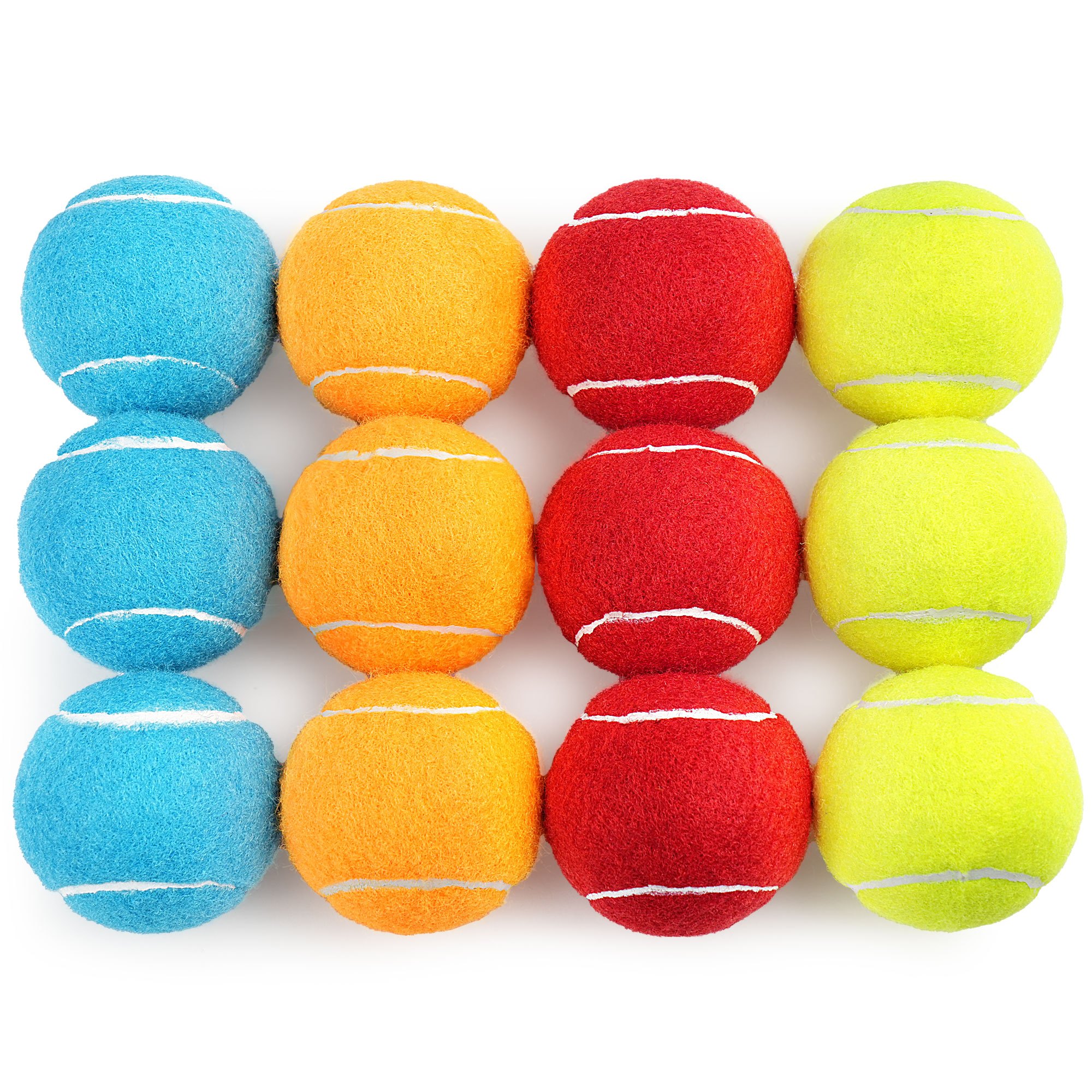 

12 Pack Squeaky Tennis Balls For Dogs, 2.5 Inch, Interactive Pet Fetch Ball Dog Toys For Medium Large Dogs