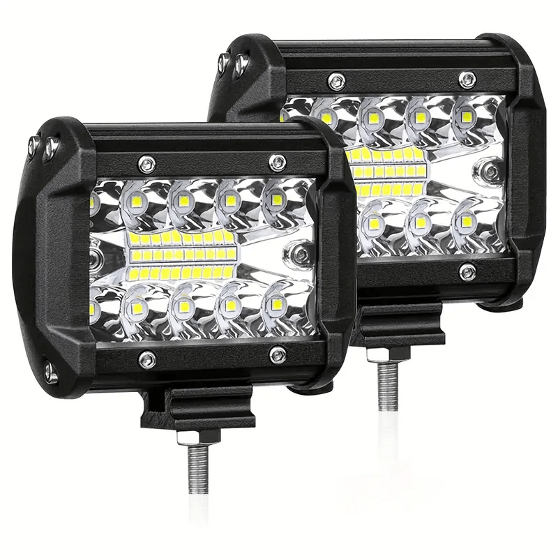 

2pcs 200w Triple Row Led Light Pods - High-intensity Flood Spot Combo, All-weather 4 Inch Off Road Lights For Trucks, Atv, Utv, Suv, Pickup & Boat - Durable, Wide Beam Angle, Unmatched Visibility