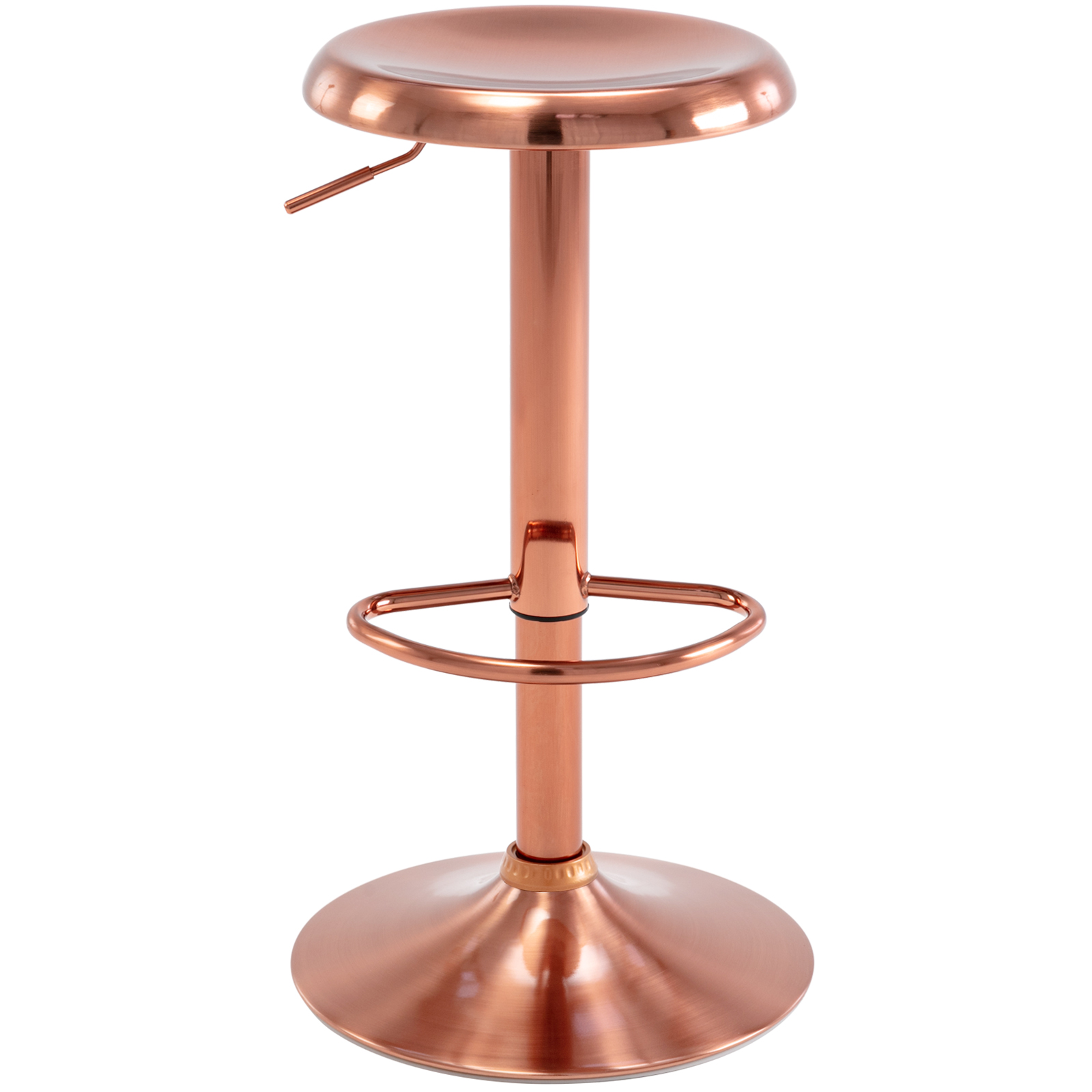 

Living Adjustable Bar Stool, Swivel Round Metal Barstool, Backless Counter Height Bar Chair For Kitchen Dining Room Pub Cafe, (rose Gold)