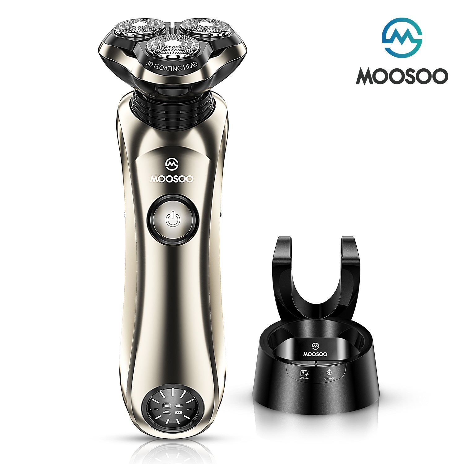 

Moosoo Electric Shaver With , Wet Dry Electric Razors For Men, Shaver With Pop-up Trimmer