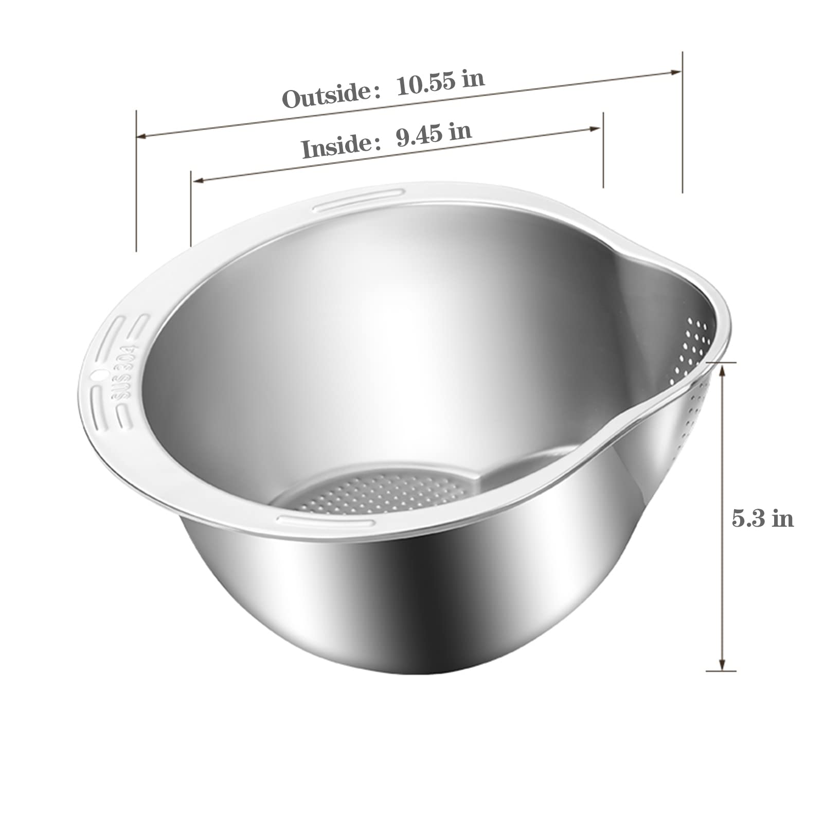 Rice Washing Strainer Fruit Vegetable Washing Strainer 304 Temu