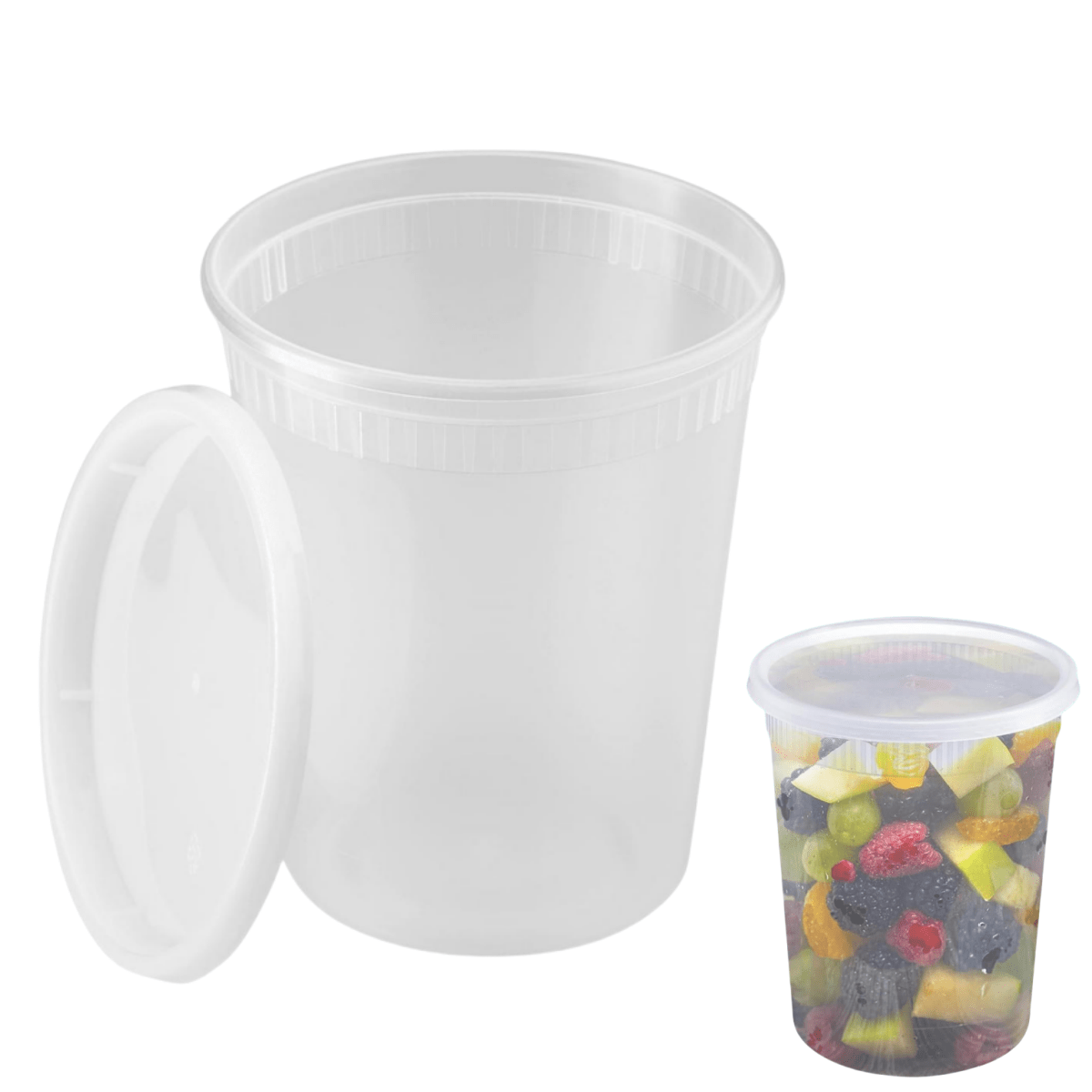 

Sets 32oz Plastic Soup/food Container With Lids3 Pack