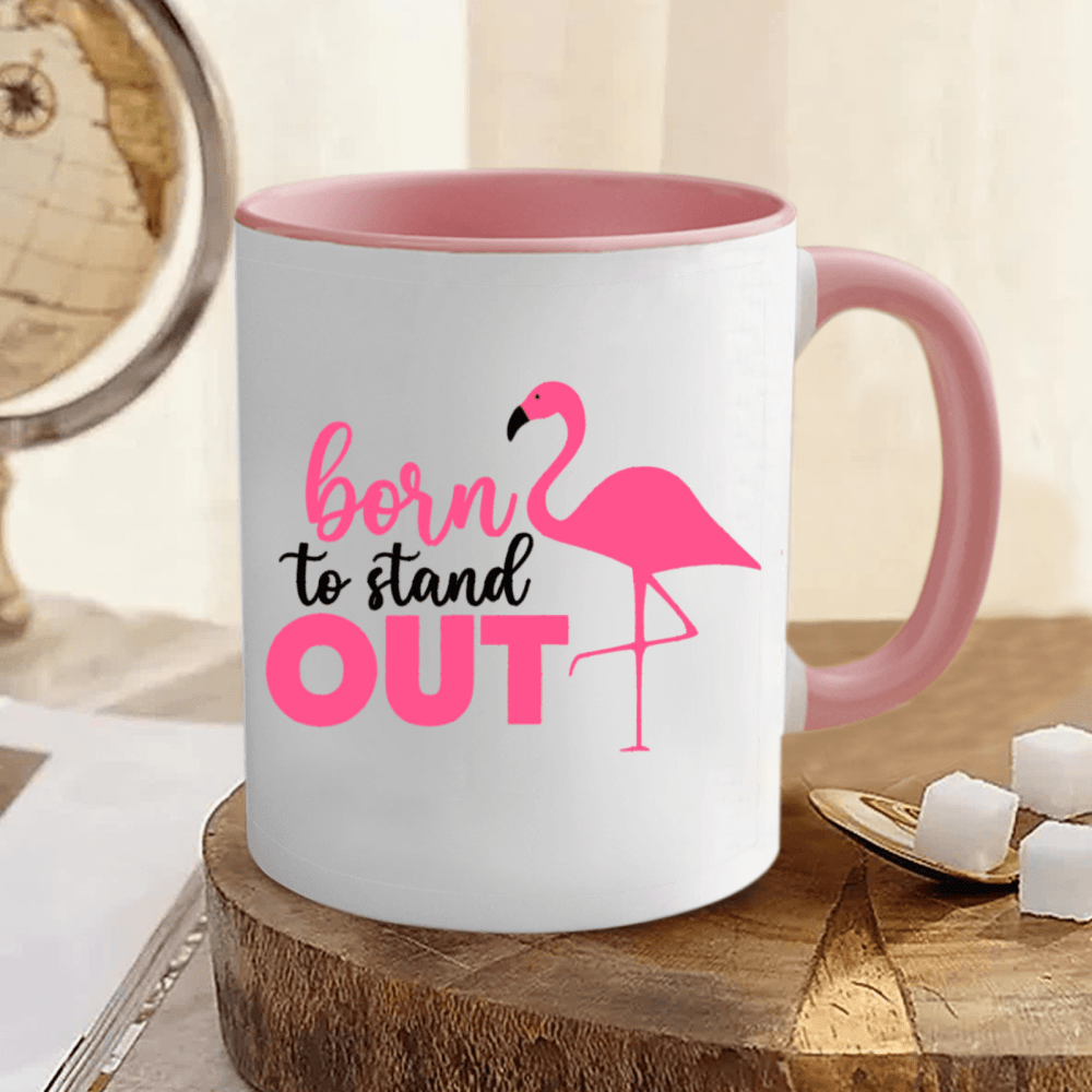 

1pc, "born To Stand Out" Ceramic Mug Cup - 11oz 3a Quality Coffee Mug With Modern Minimalist Style - Gifts For Sisters, Wives, Moms Ideal For Party, Christmas, Birthday, Holiday Gifts & Home Decor