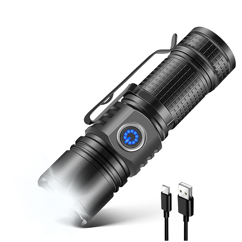 

Super Bright Mini Led Flashlight - Type-c Rechargeable, Clip-on & Magnetic, 6500k Daylight Portable Strobe Torch For Hiking, Home, Car Repair