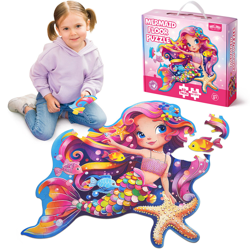 

52pcs Magical Mermaid Floor Paper For Kids Child Boys Girls Birthday Gifts Christmas Gift