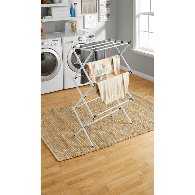 

Expandable Steel Laundry Drying Rack, White