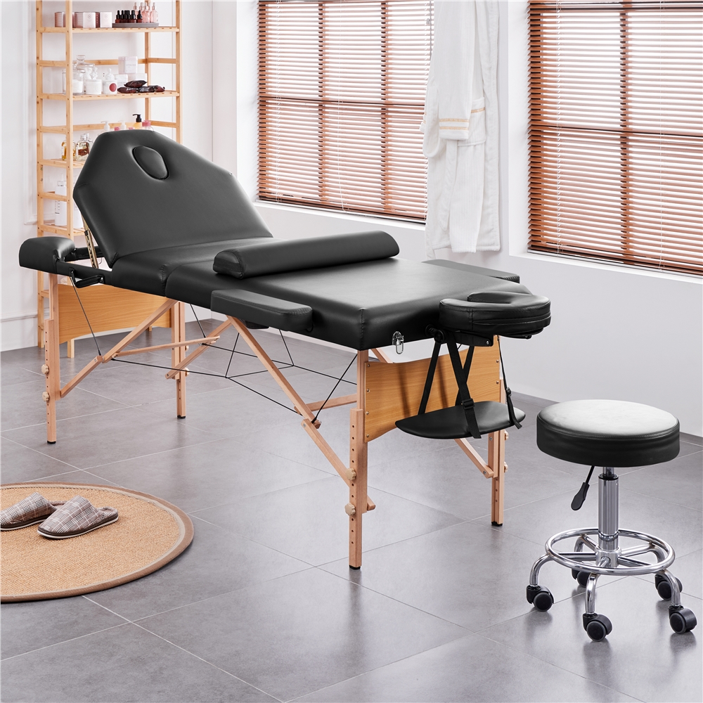 

Adjustable Massage Table Professional Portable Massage Bed Multi-function Spa Table With Carrying Bag And Bolster