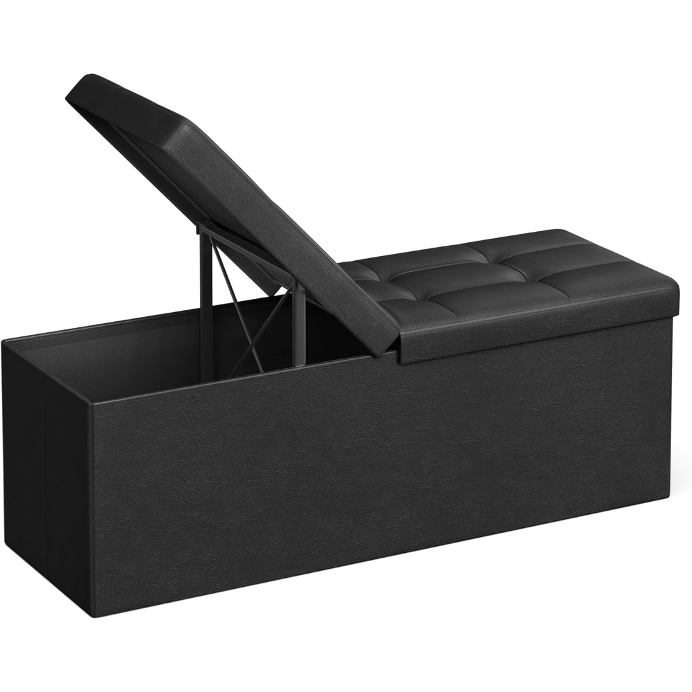 

Songmics Storage Ottoman, 35 Gal., Storage Chest, Folding Footrest Bench, 660 Lb Capacity, Synthetic Leather, 15 X 15 Inches