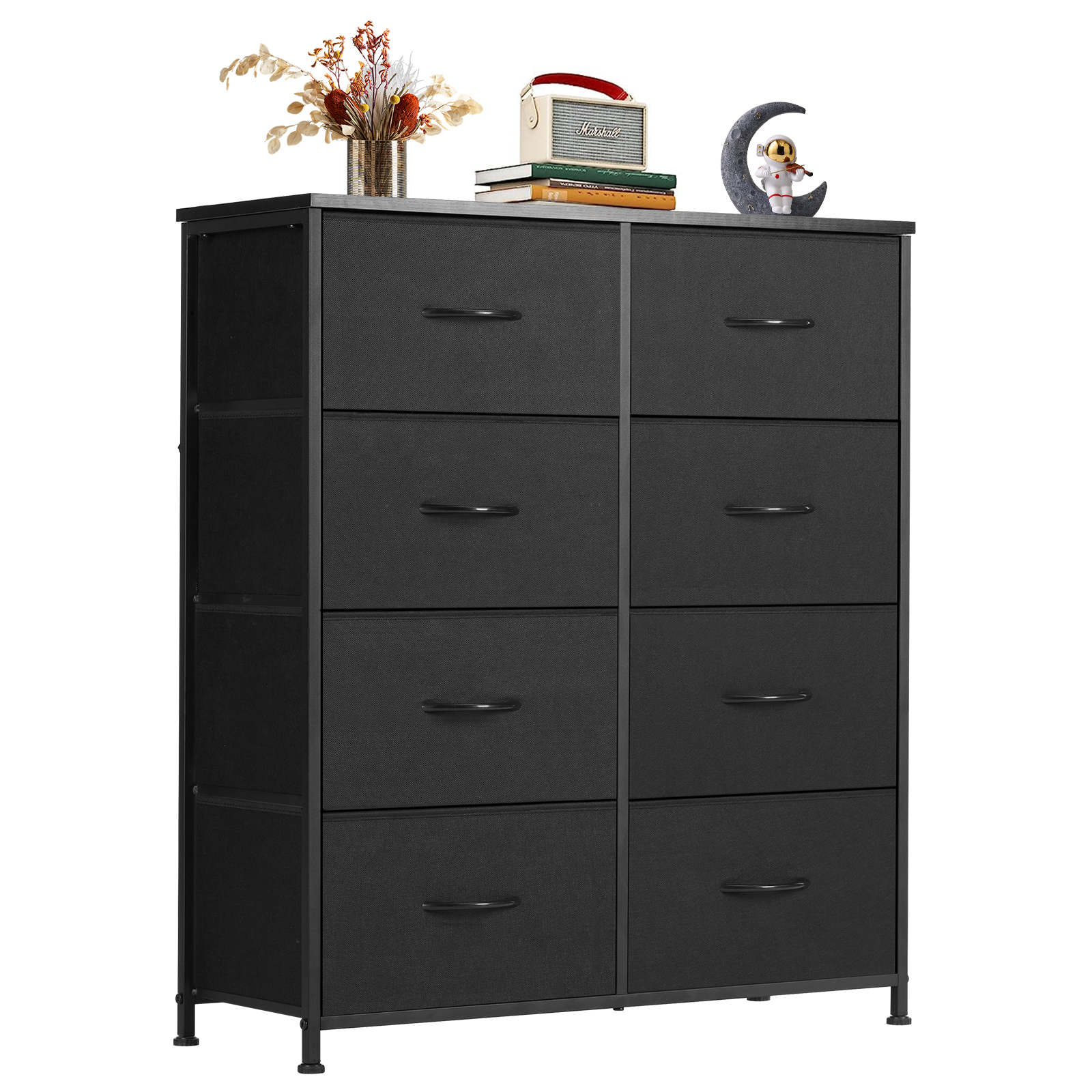 

8 Fabric Drawers Dresser, Storage Chest Organizer Units Bins, Dresser & Chest Of Drawers, Storage Tower With Fabric Cabinet, Metal Frame Portable Furniture For Livingroom, Bedroom, Lab