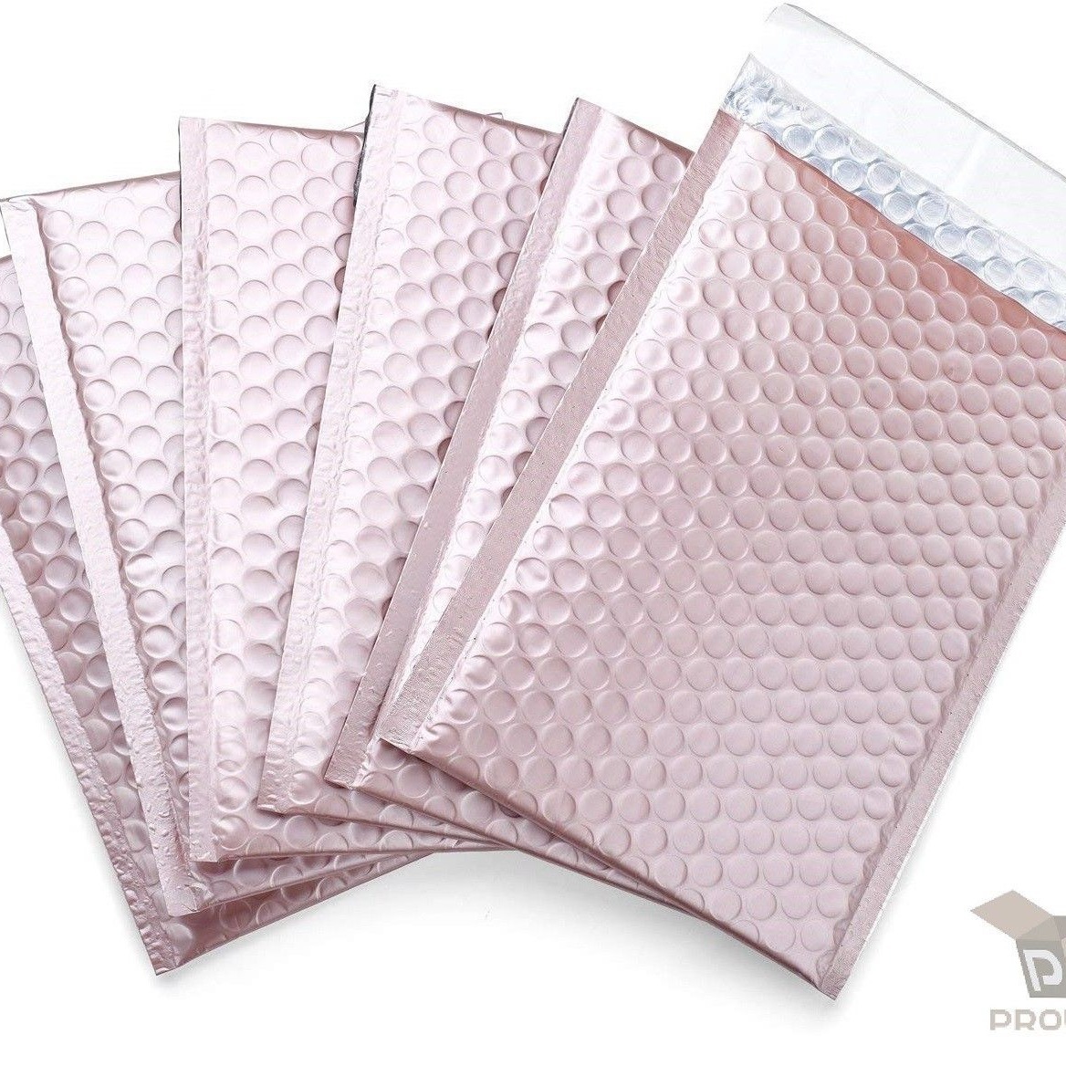 

Proline Matte Metallic Rose Gold Bubble Padded Envelopes Self-sealing Mailers Extra Wide 6.5x10 (inner 6.5x9)