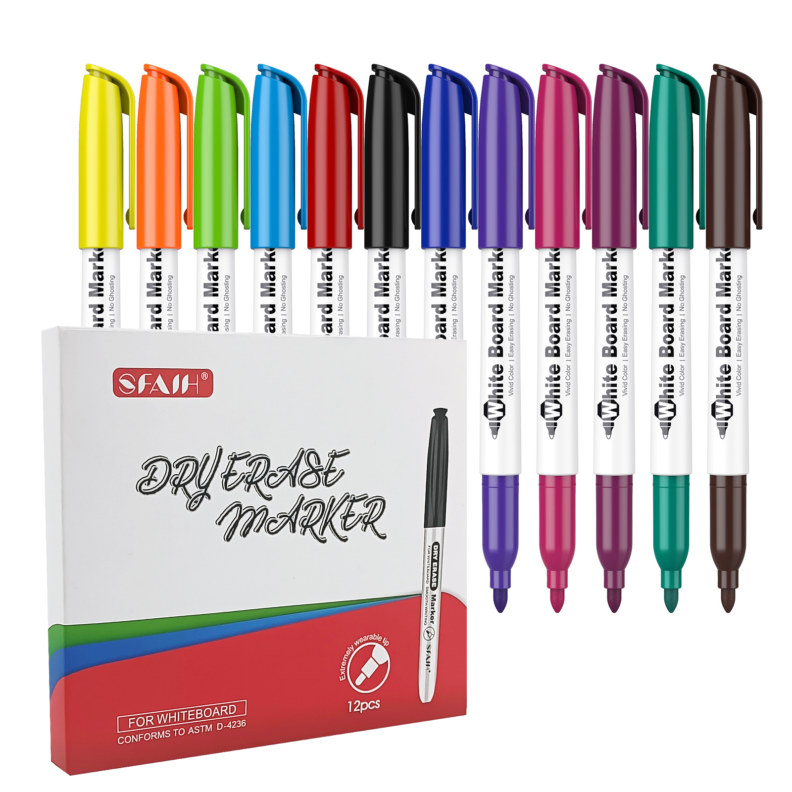 

Tip Dry Markers - 12/24 12 Assorted Erasable Markers - For , , And Use On Whiteboards - Non-toxic, To - And Supplies