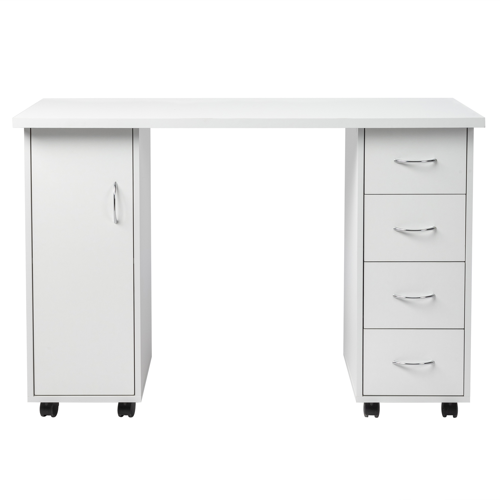 

Double Manicure Nail Table With Drawer White