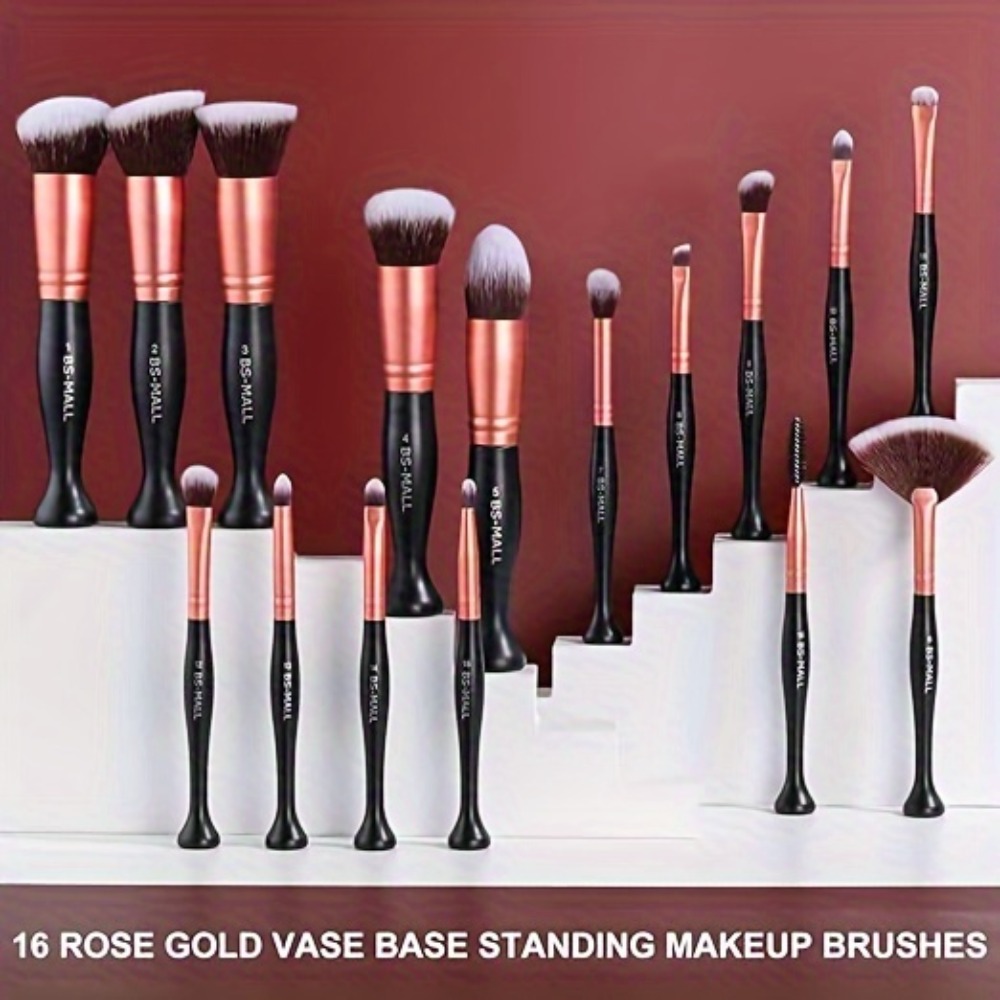 

Makeup Brushes Stand Up Premium Foundation Powder Concealers Eye Shadows Makeup 16 Pcs Brush Set