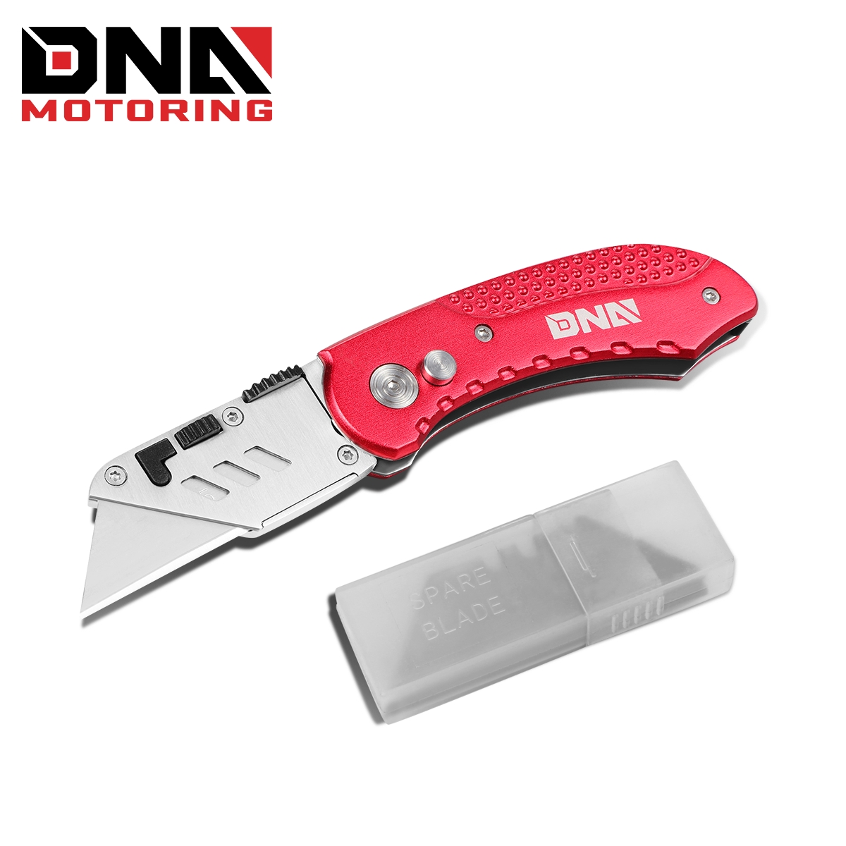 

Pocket - Silver, Red, Aluminum Utility Knife W/ 10 Quick Change Replacement Blades