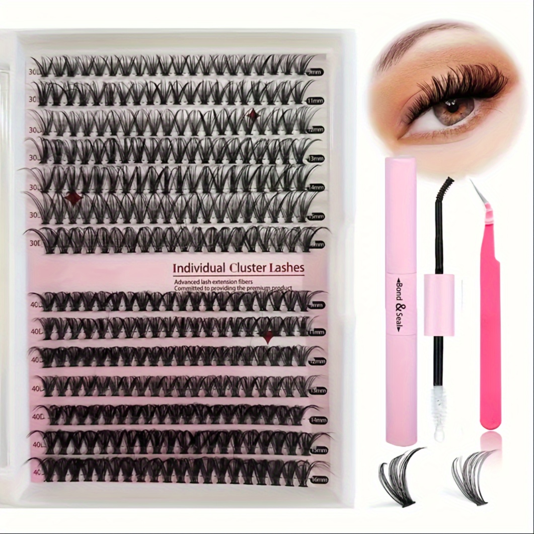 

Eyelashes Extension Kit 280pcs Individual Lash Extensions Kit With Glue And Tools