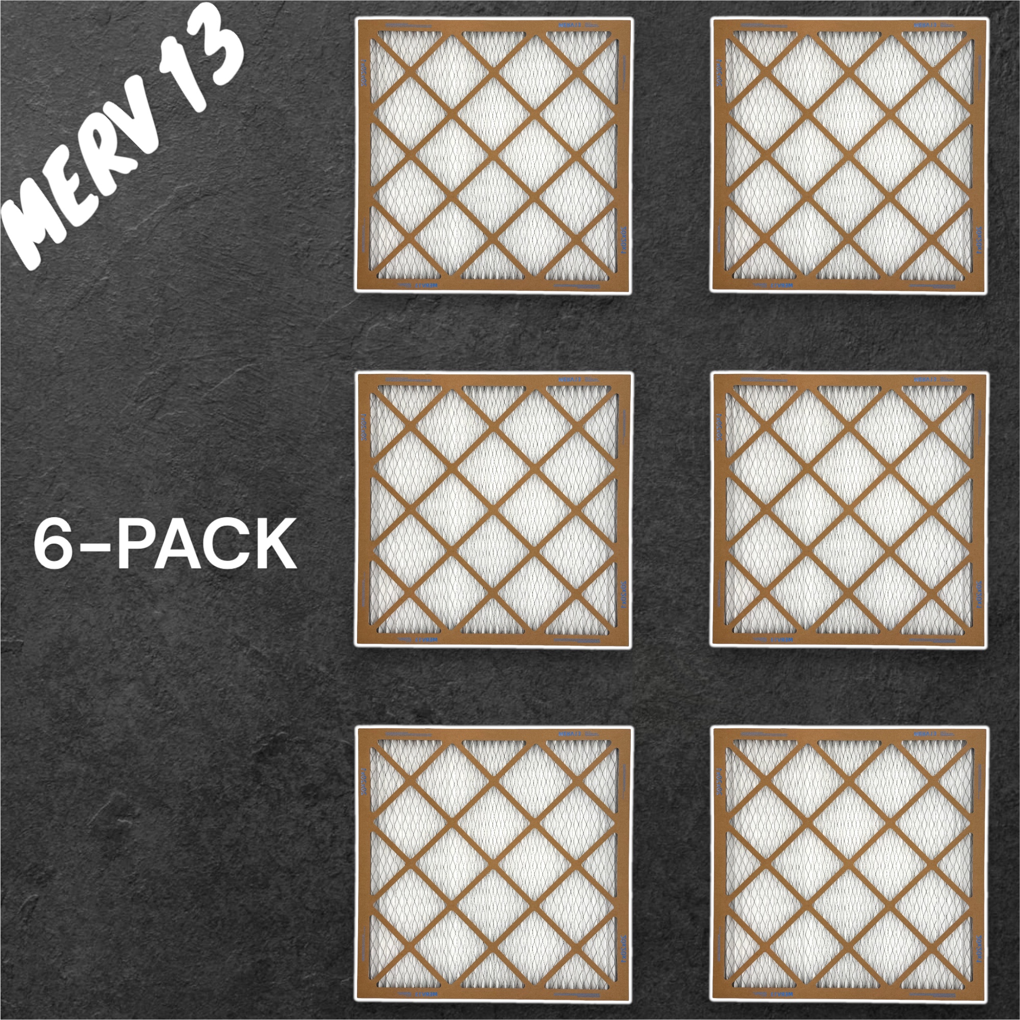 

Furnace Ac Air Filter Merv 13, Pleated Air Filter For Hvac System (pack Of 6)