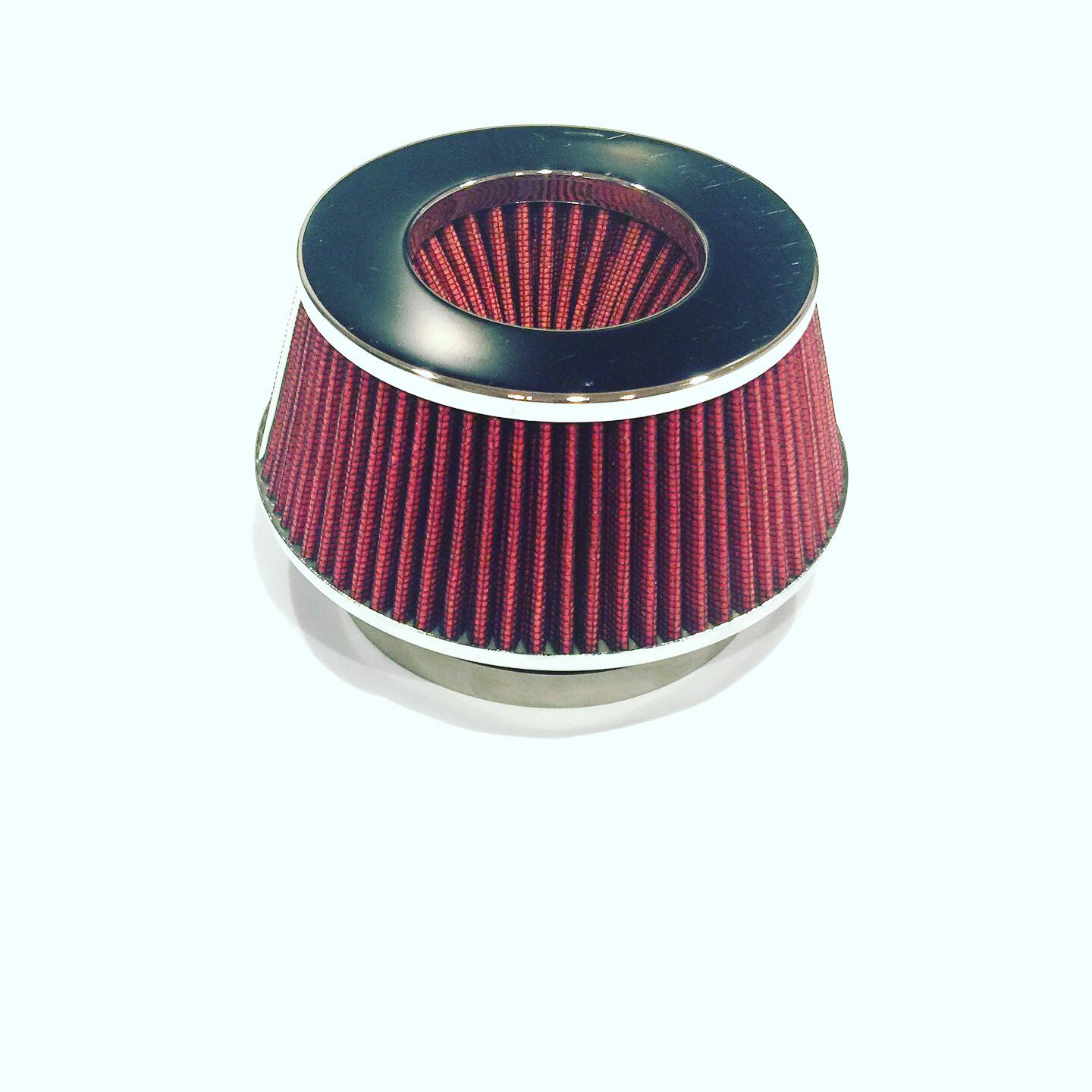 

4" Cold/short Ram Intake High Flow Cone Red Air Filter 3"/3.5" Reducer (red)