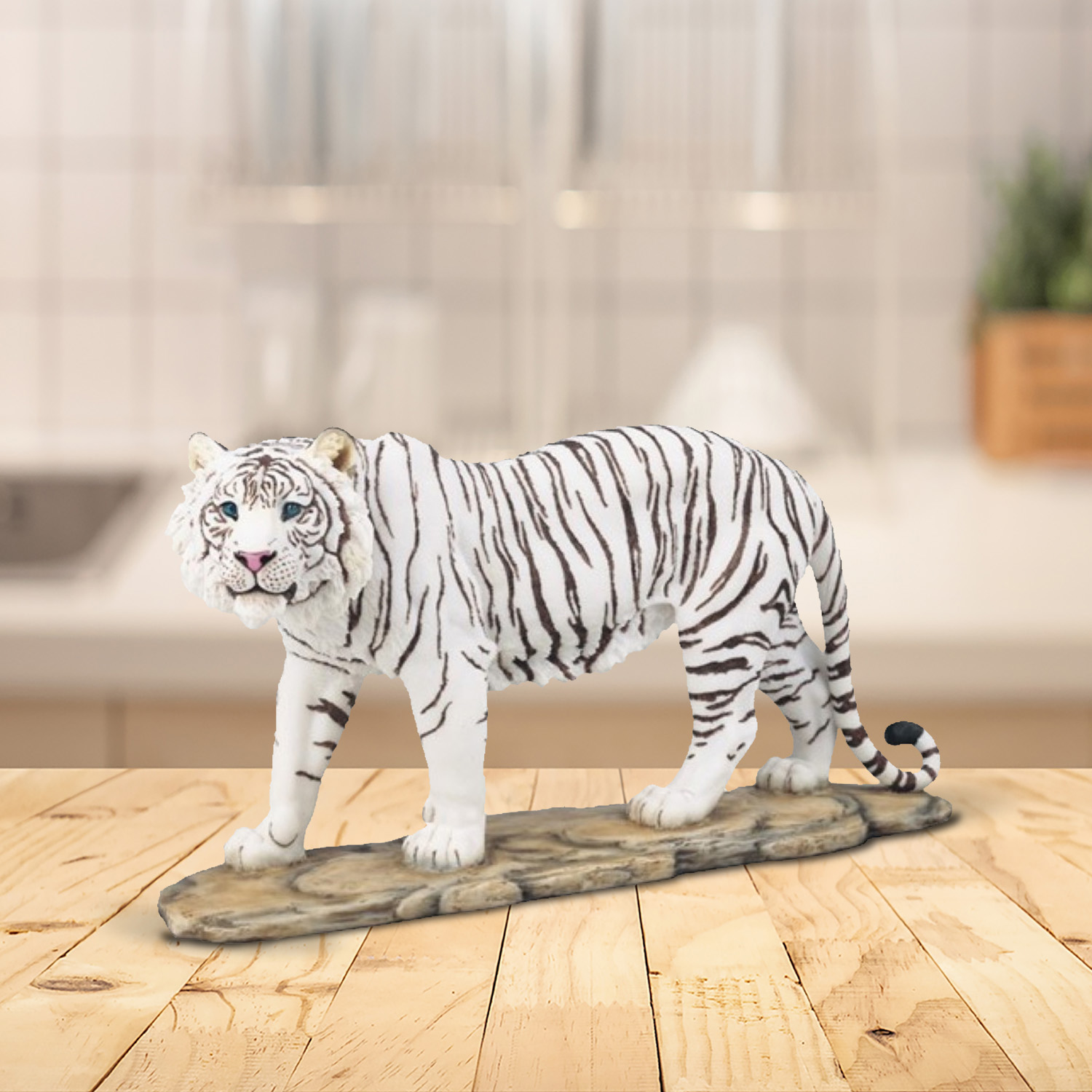 

6"h White Tiger Figurine Statue Home/room Decor And Perfect Gift Ideas For House Warming, Holidays And Birthdays Great Collectible Addition