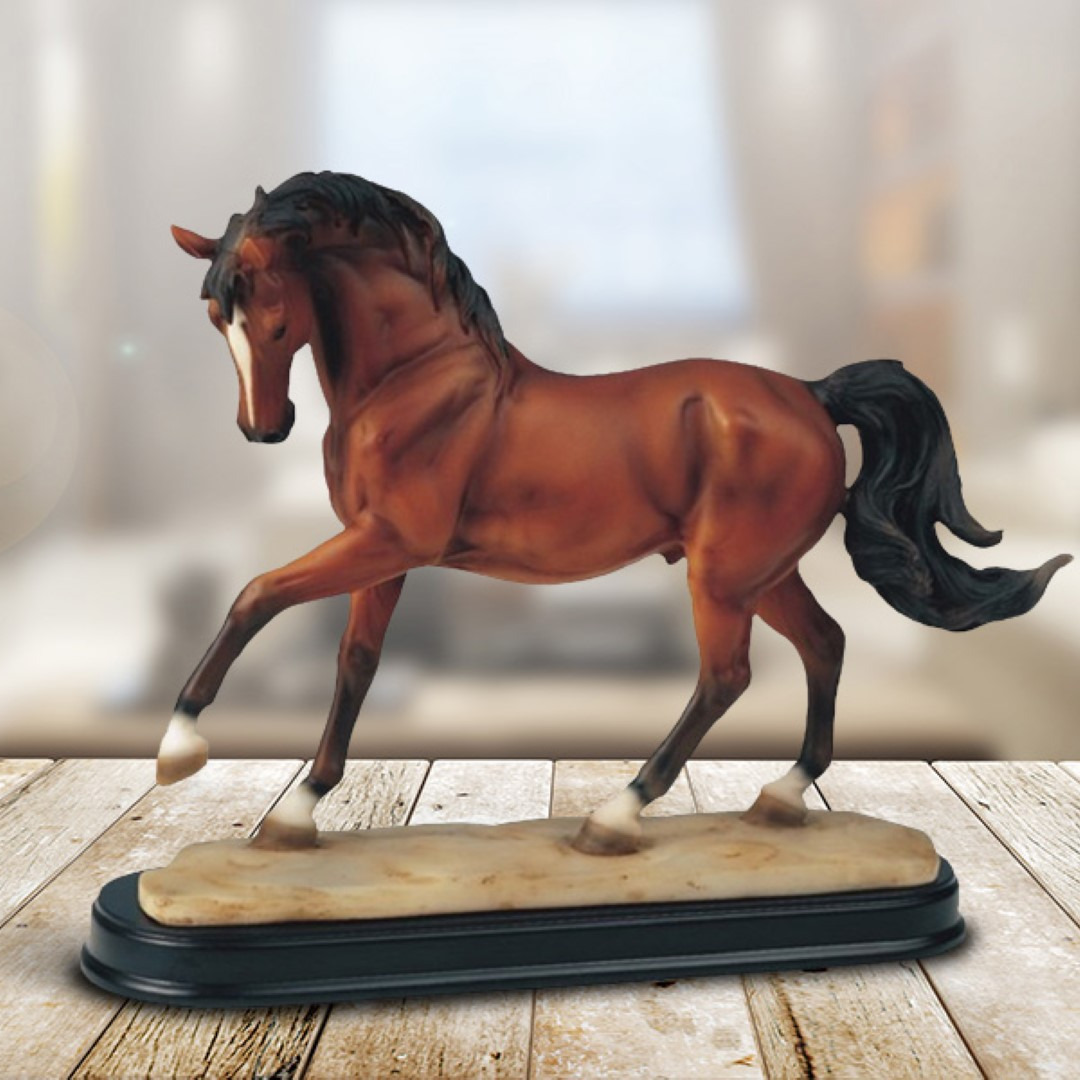 

8"h Brown Walking Horse Figurine Statue Home/room Decor And Perfect Gift Ideas For House Warming, Holidays And Birthdays Great Collectible Addition