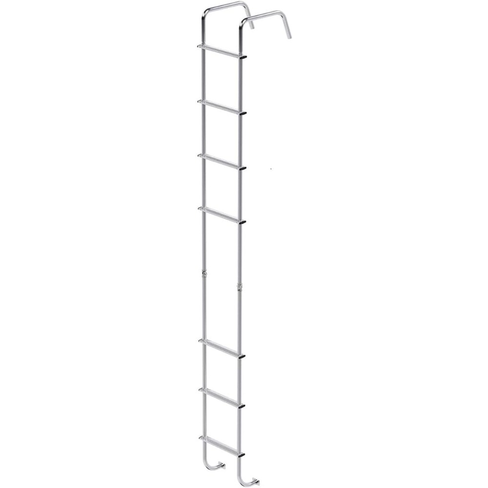 

Universal Exterior Rv Motorhome Straight Ladder Aluminium Silver (7 Step Ladder)