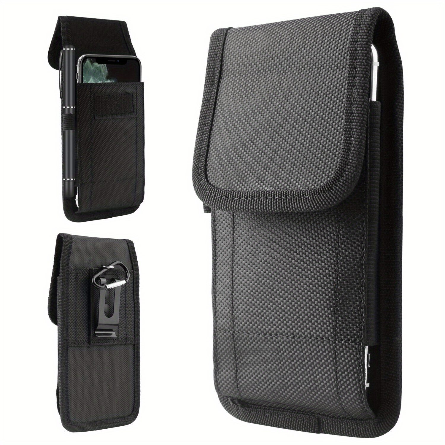 

Vertical Leather Cell Phone Holster Pouch Wallet Case For Iphone Samsung With Belt Clip