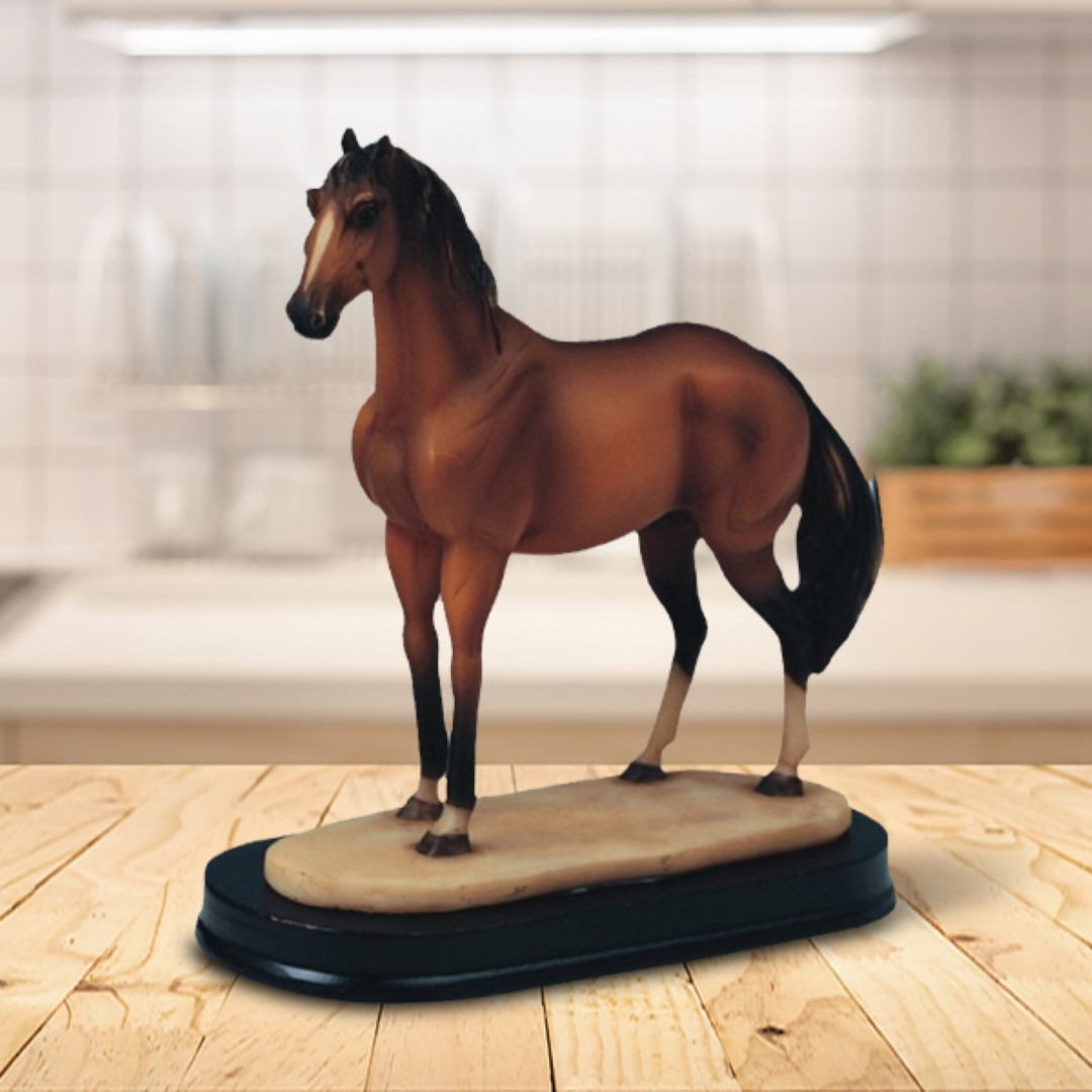 

4"h Standing Brown Horse Figurine Statue Home/room Decor And Perfect Gift Ideas For House Warming, Holidays And Birthdays Great Collectible Addition