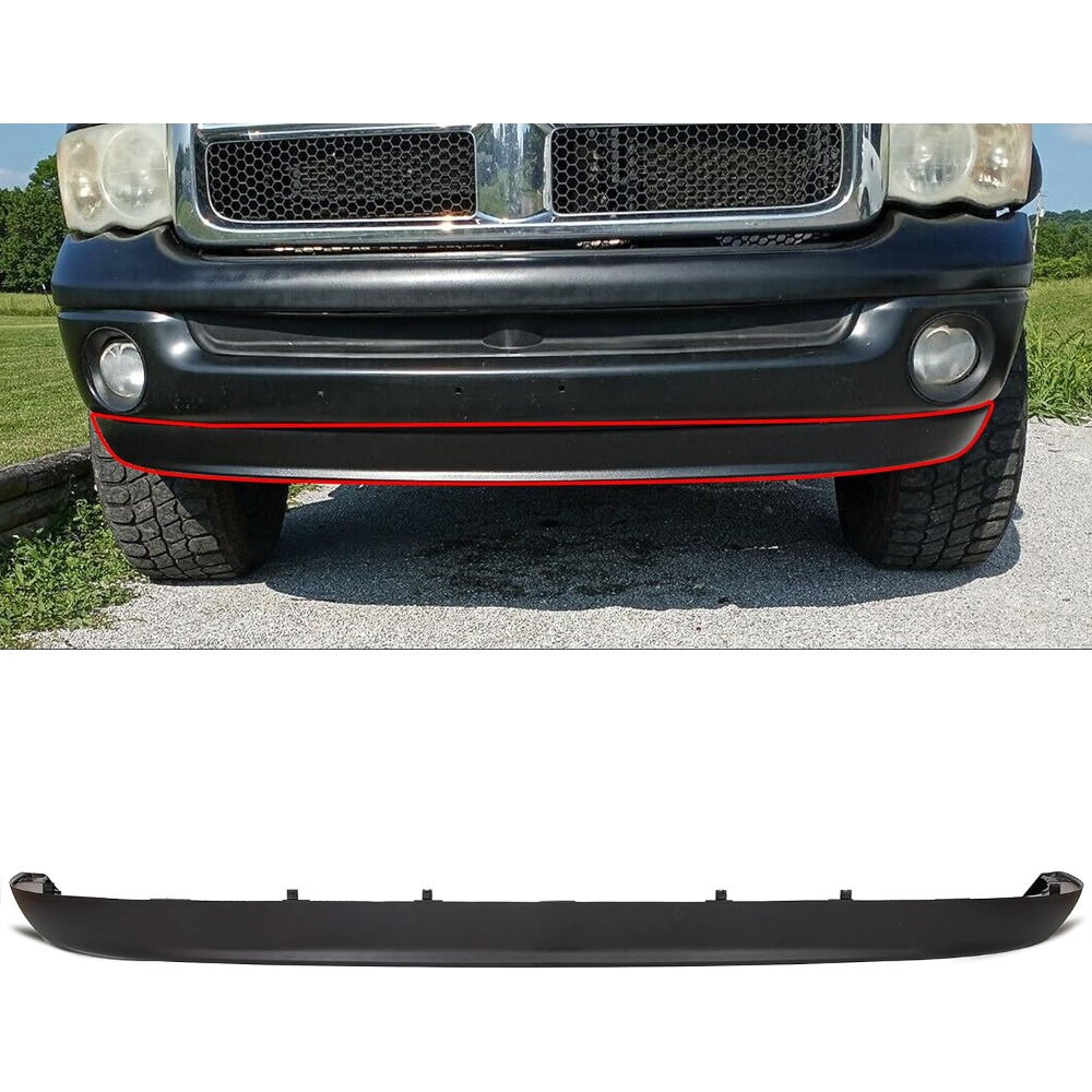 

Front Lower Bumper Valance Air Deflector Dams Compatible With Dodge 2002-2008 1500 & 2003-2009 3500 For Ch1090125, 55077337ab, 55077337ad