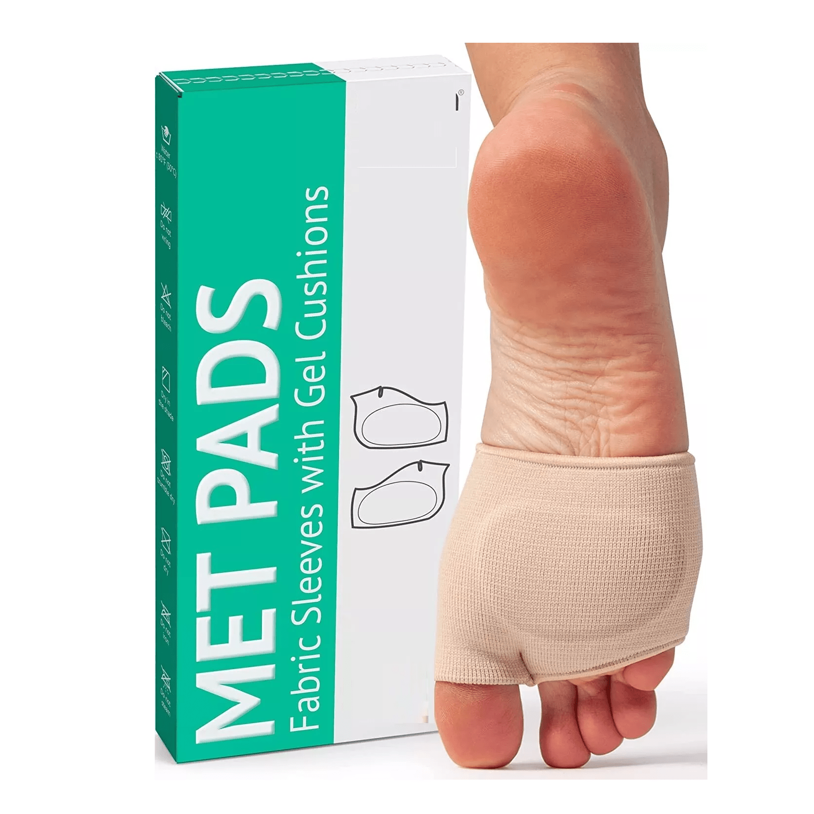 

2 Pack For Man Women Fabric Metatarsal Pads Sleeve With Gel Sole Cushion Gift Us