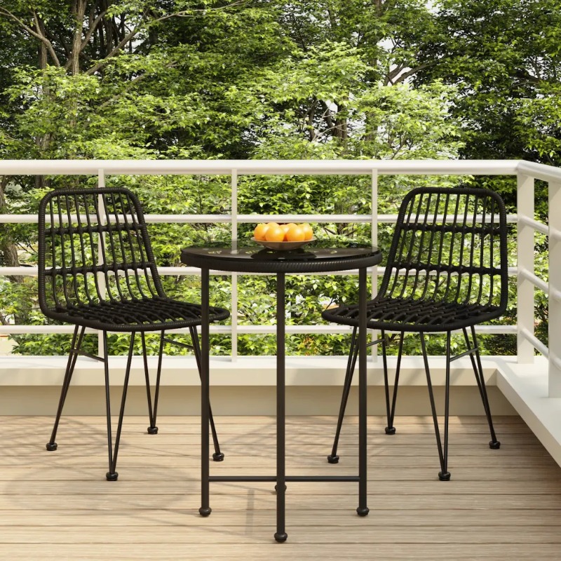 Patio Dining Set Rattan Bar Dining Table 2 Chairs - Temu