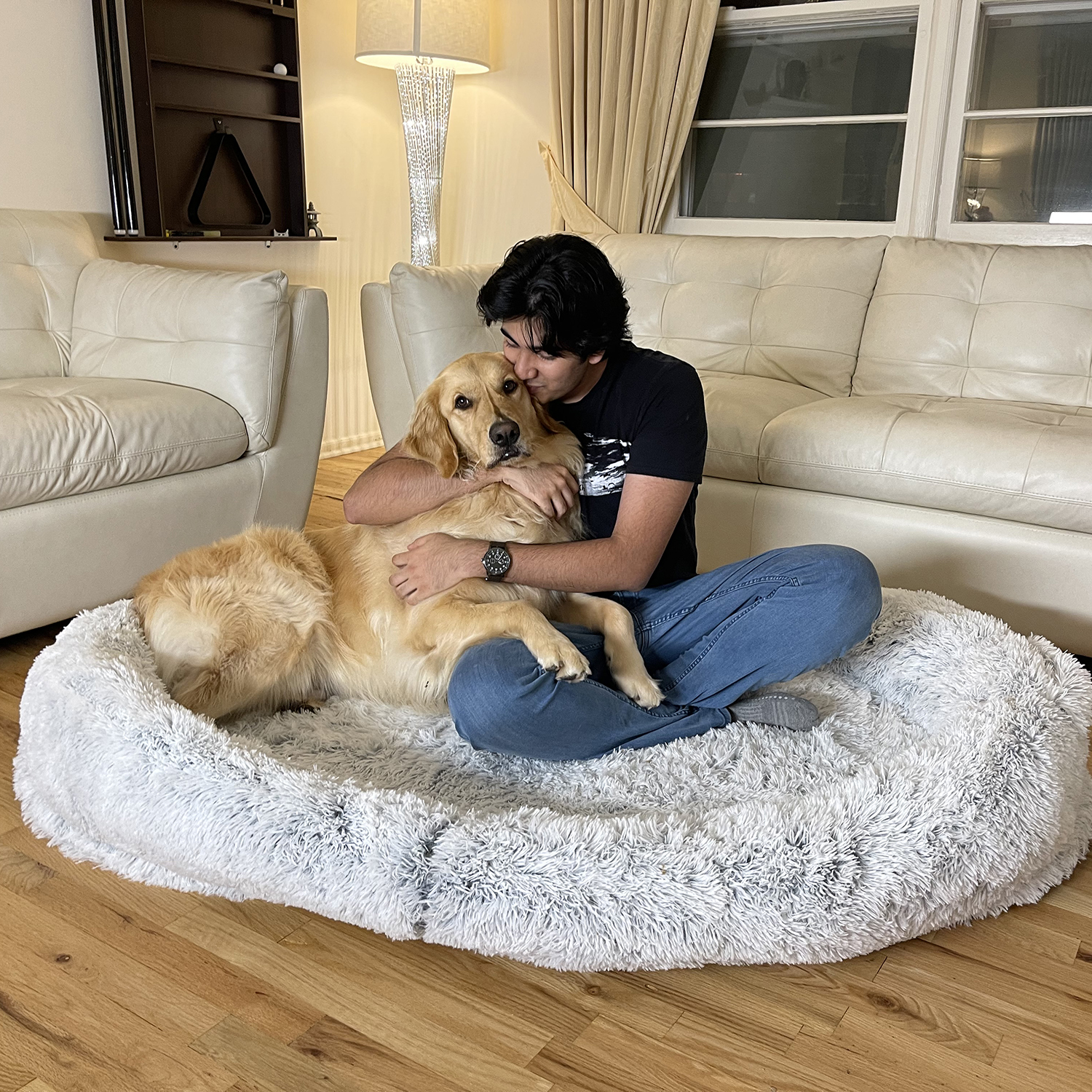 

Bed, 69" X 36" X 10" Giant Dog Bed For Adult And Pets, Large Animal And Human Bed, Anti-slip And Memory Foam