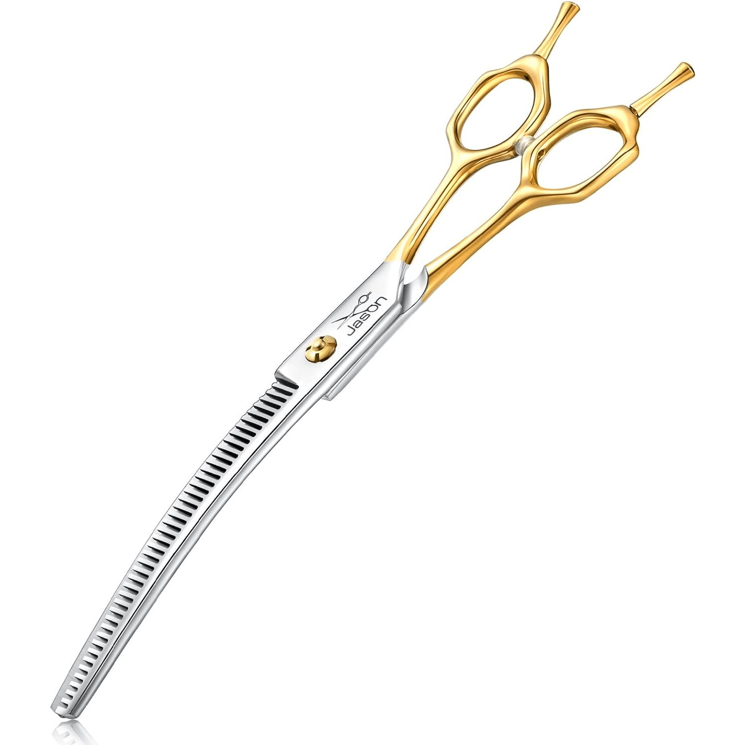 

7.5 Inch Curved Thinning Scissors For Dog Grooming 43 Teeth Professional Downward Curved Blending Trimming Shears With Symmetric Handle Sharp Comfortable