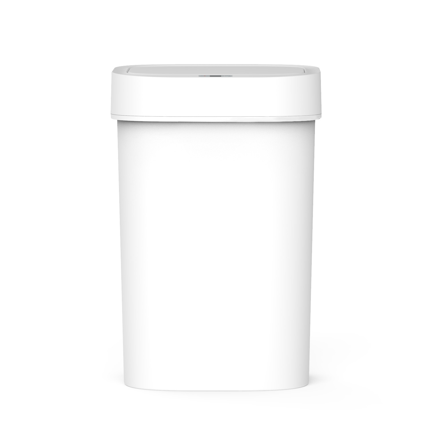 

13.2 Gallons / 50 Liters Automatic Touchless Motion Sensor Rectangular Trash Can For Home And Kitchen With Lid, Slow Close White Plastic