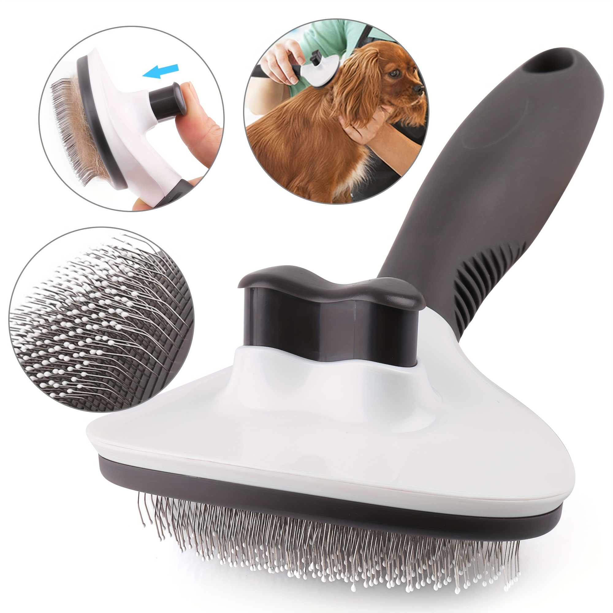 

Dog Cat Brush Pet Self-cleaning Slicker Brush For Shedding And Grooming Tool