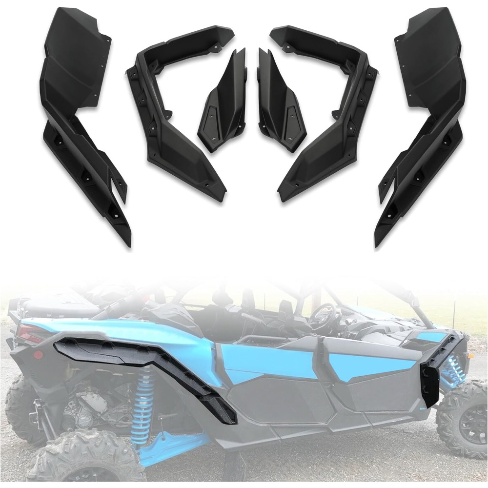 

Fender Flare Compatible With 2017-2023 Can Am Maverick X3 Maxrrturbo 1000 Max Front & Rear Extended Mud Flaps Mud Guard Replacement For 715002973 (6pcs)