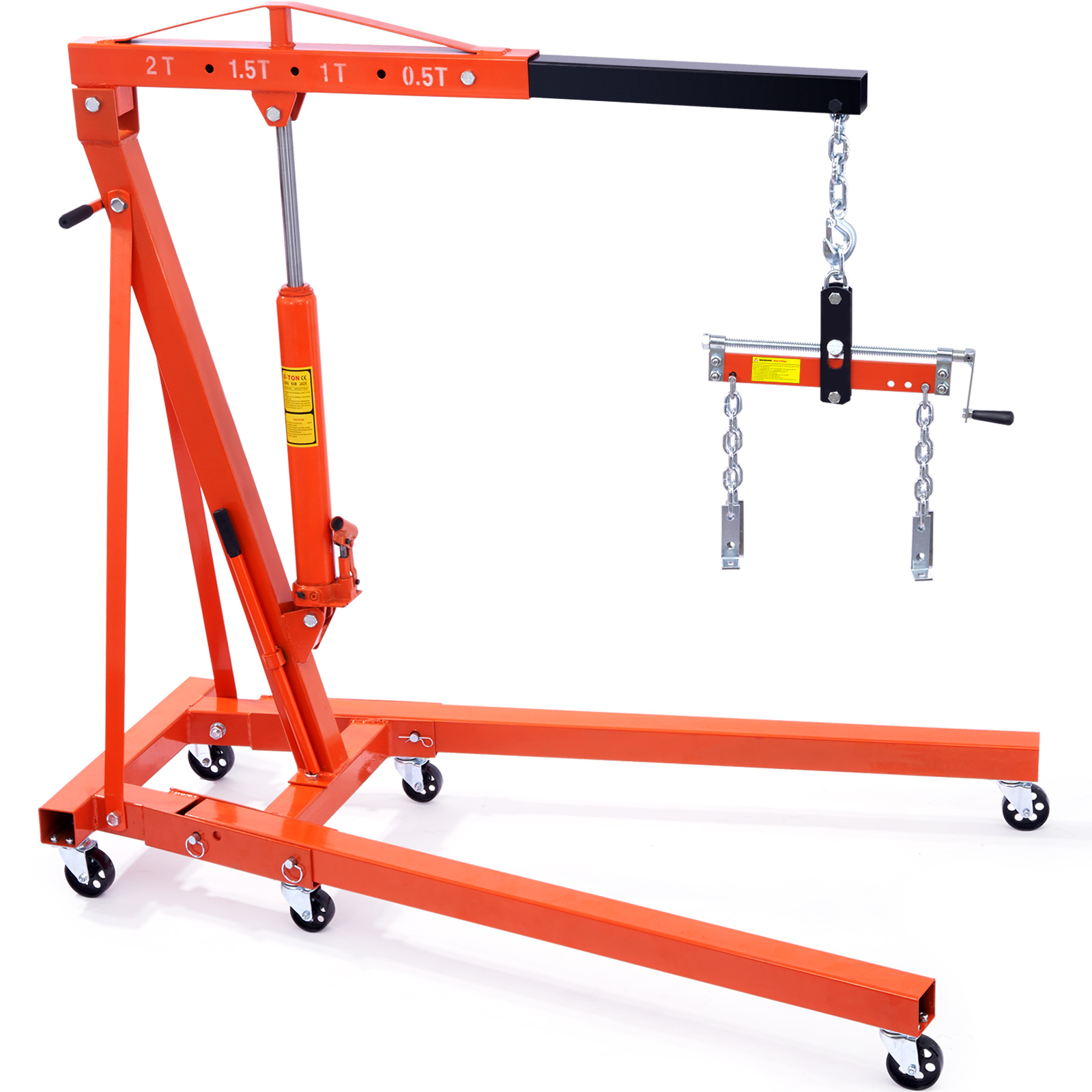 engine hoist with lever   folding     hoist   duty hydraulic engine crane with 6 casters engine hoist lever for engine lifting loading 4400 lbs Product details 7
