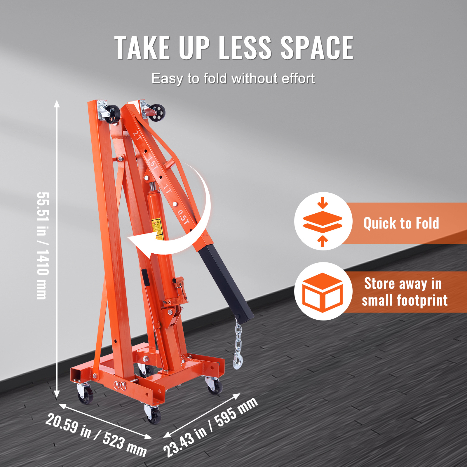engine hoist with lever   folding     hoist   duty hydraulic engine crane with 6 casters engine hoist lever for engine lifting loading 4400 lbs Product details 4