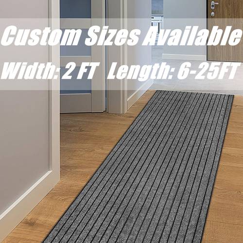 custom sizes runner rugs indoor outdoor carpet runners hallway kitchen entryway bedroom area rugs with natural non slip rubber backing garage mat