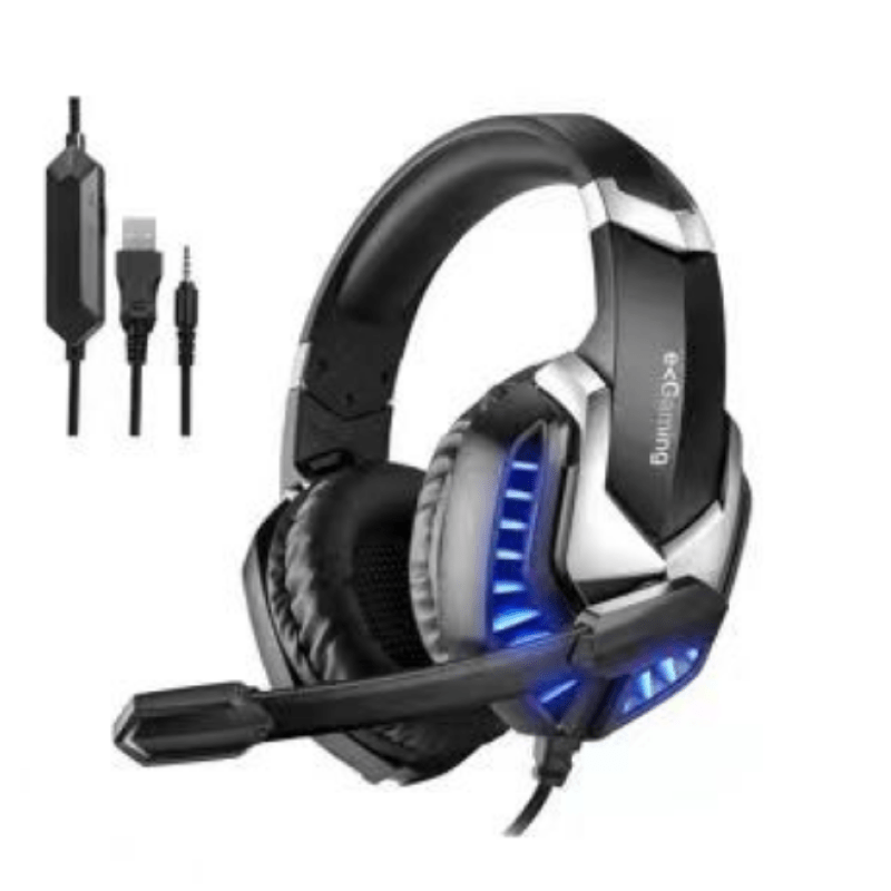 

Stereo Gaming Headset For Ps4 Pc 1 Ps5 Controller, Noise Cancelling Over Ear Headphones With Mic, Led Light, Bass Surround, Soft Memory Earmuffs For Laptop