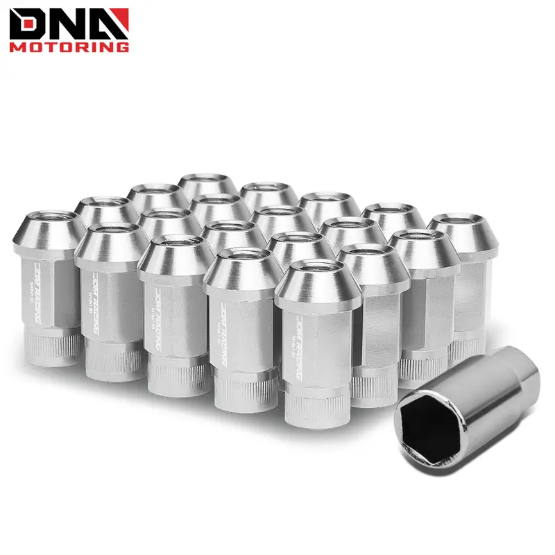 JDM GREEN 20PCS M12X1.25 24MM OD 50MM TALL OPEN END ALUMINUM LUG NUTS JDM GREEN 20PCS M12X1.25 24MM OD 50MM TALL OPEN END ALUMINUM LUG NUTS