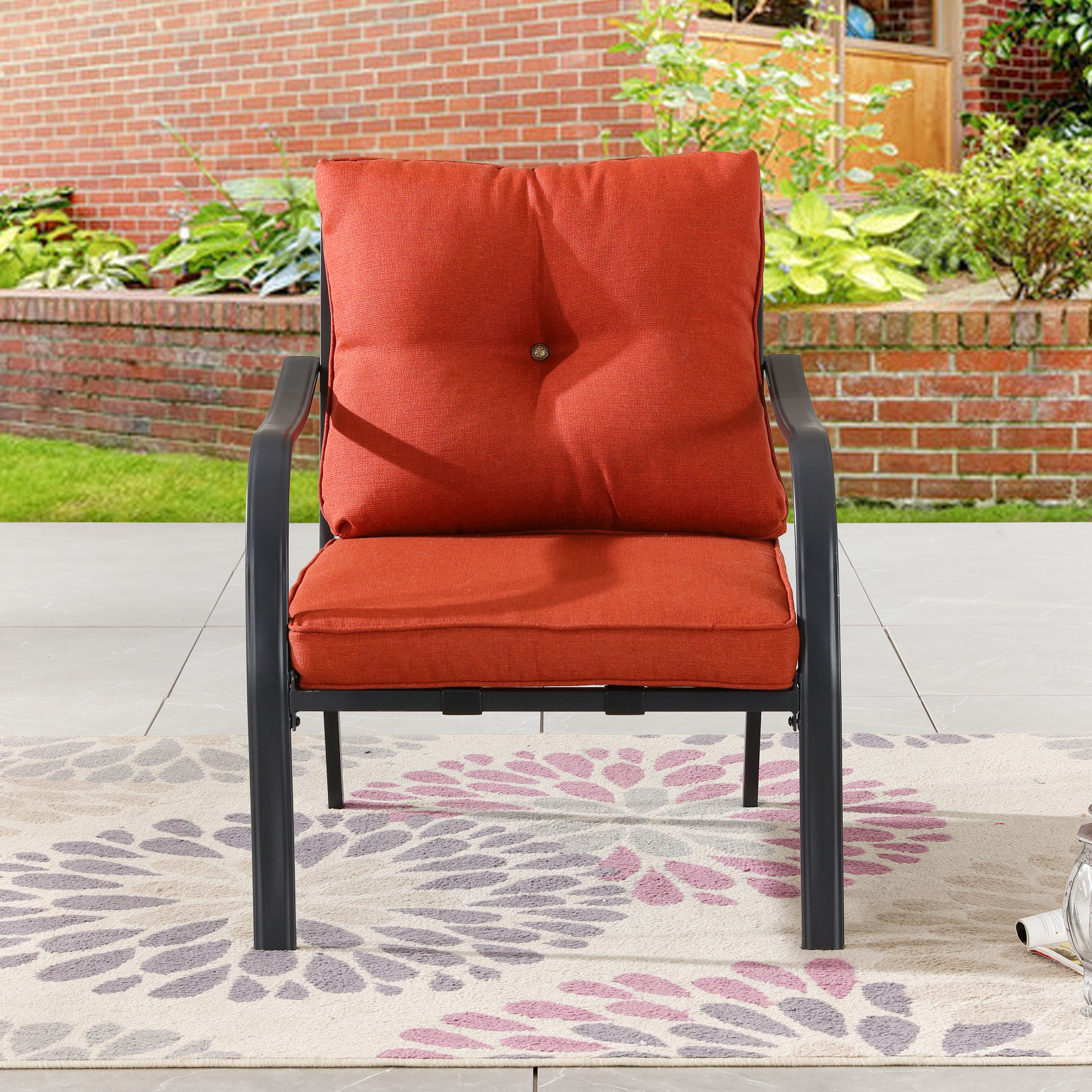 Outdoor Metal Lounge Chair With Cushions | Shop On Temu And start ...