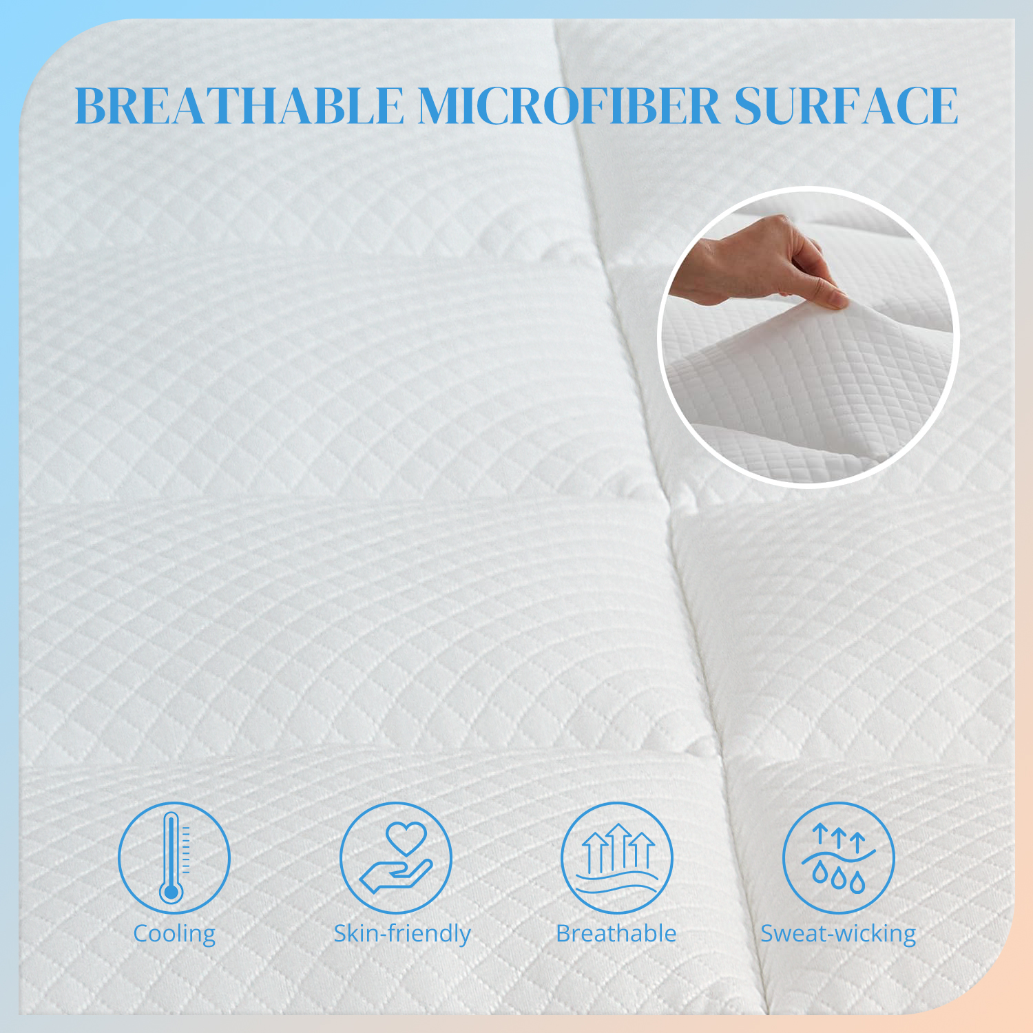 Memory Foam Mattress Topper Dual Layer Cooling Mattress Temu