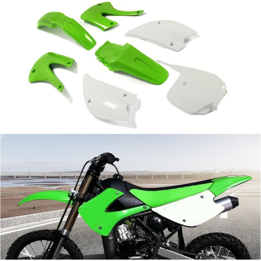 Dirt Bike Plastics Full Plastic Kit Bodywork For Kawasaki KX85 & KX100