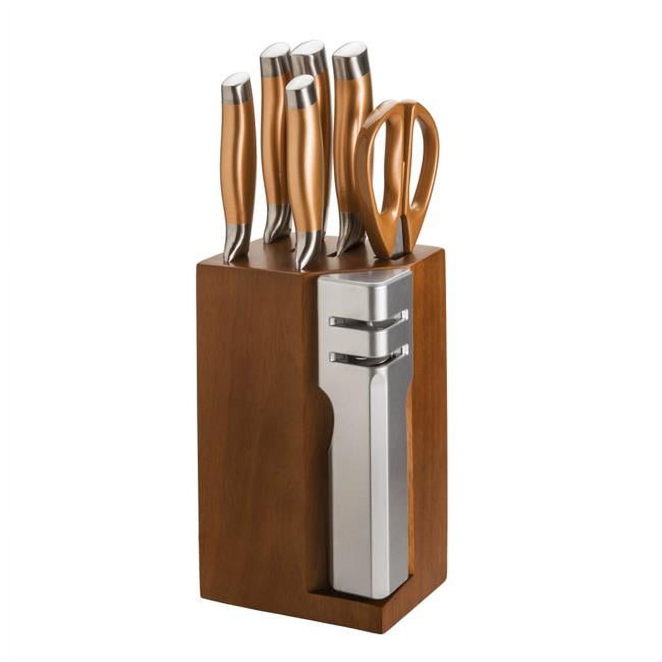 

7pc Stainless Steel Knife Set With Detachable Sharpener