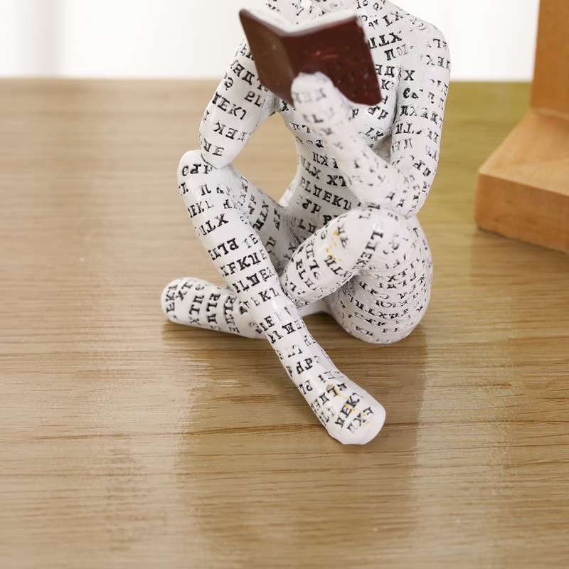 Home Resin Ornament Elegant Reading Resin Statue Indoor Office Sculptures Home Decor_voghion.com