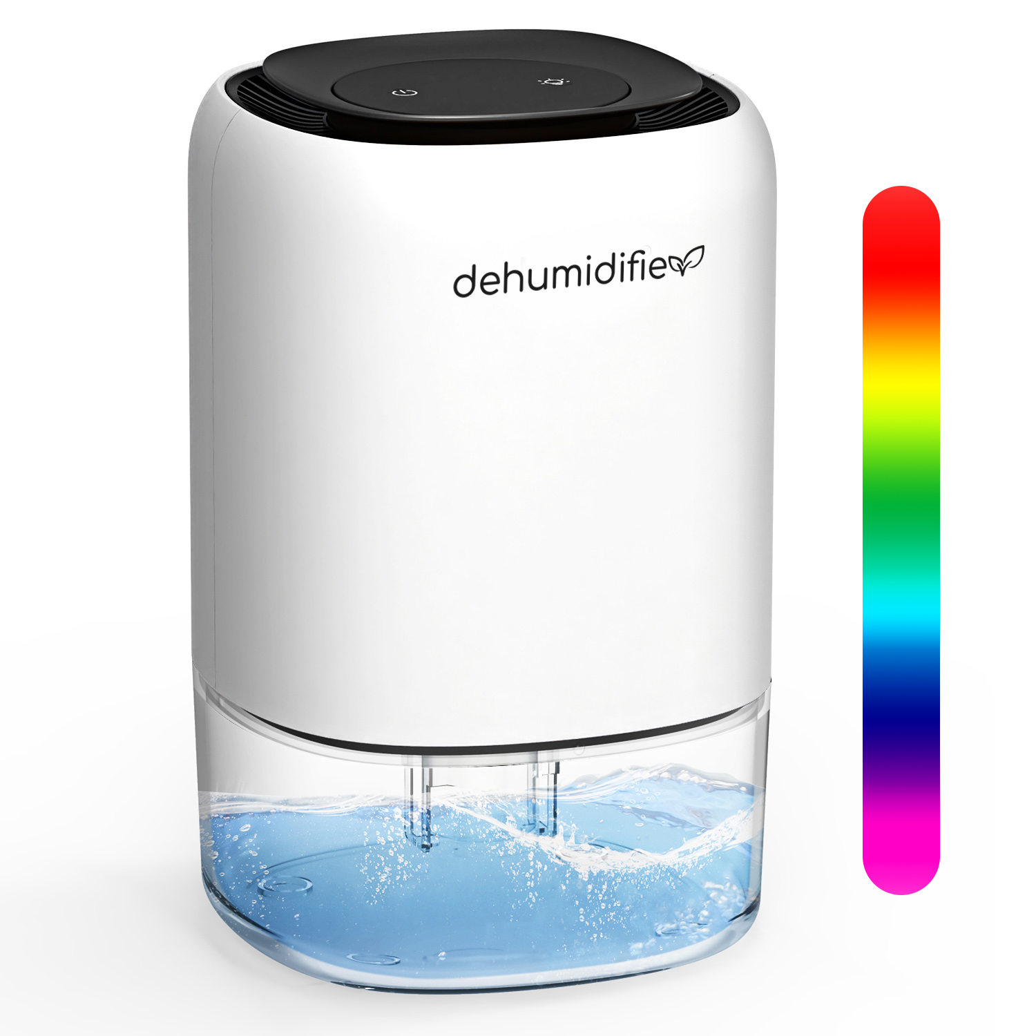 

Dehumidifiers For Bathroom - Electric Dehumidifier For Bathroom With 50oz Watertank, Quiet Deihumidifier For Bedroom Wardrobe Camper Trailer, 7 Color Led Light, Auto Shut Off