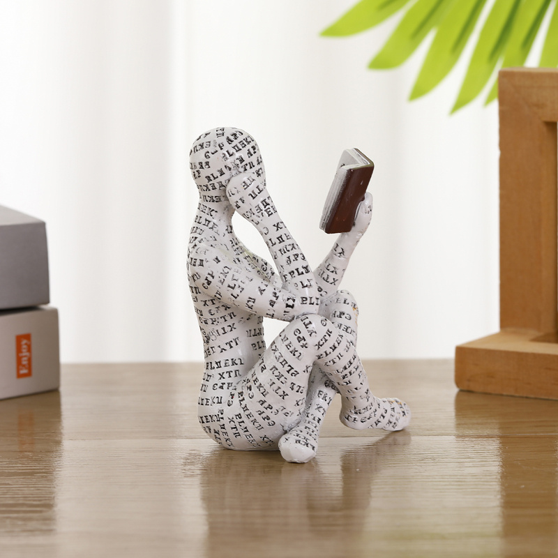 Home Resin Ornament Elegant Reading Resin Statue Indoor Office Sculptures Home Decor_voghion.com