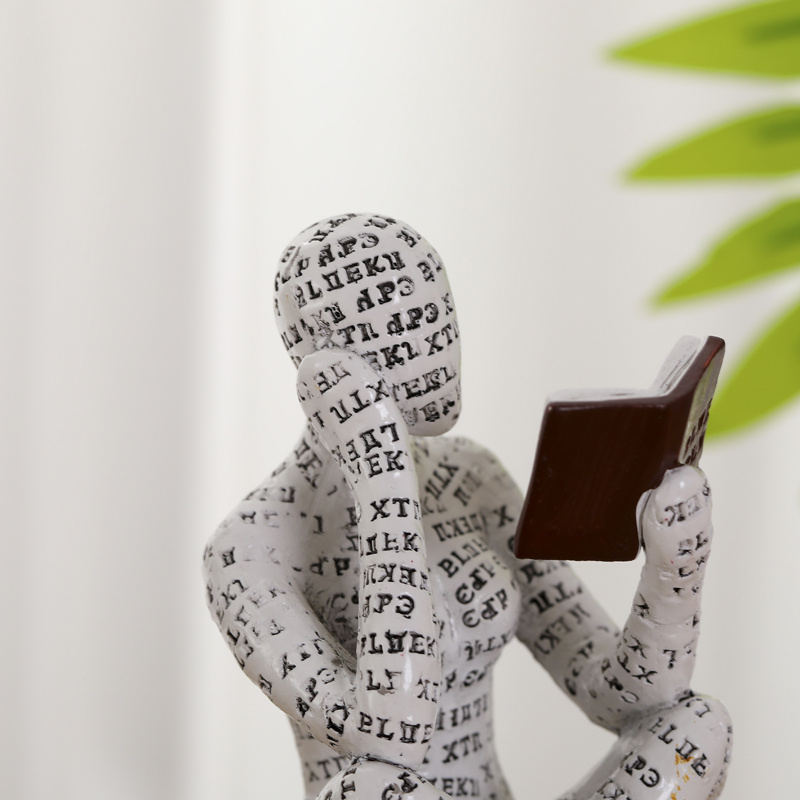 Home Resin Ornament Elegant Reading Resin Statue Indoor Office Sculptures Home Decor_voghion.com