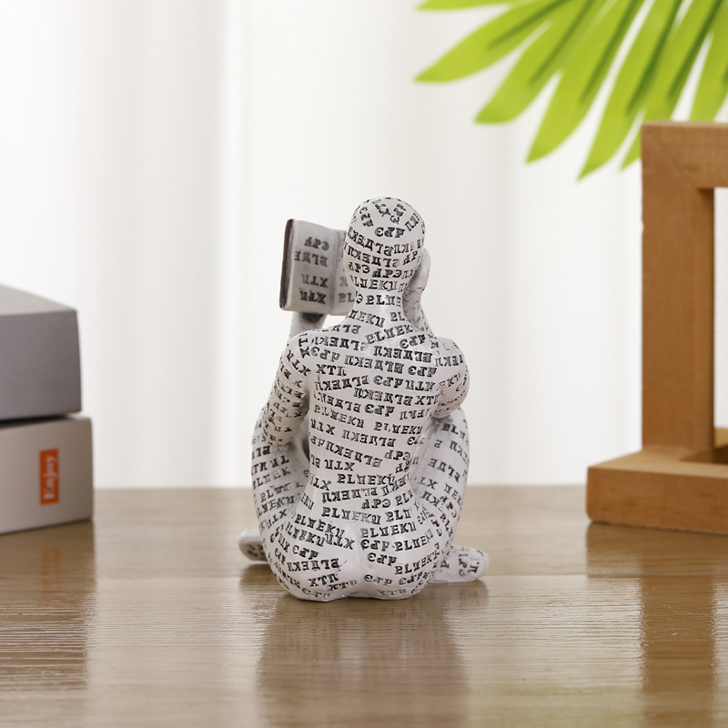 Home Resin Ornament Elegant Reading Resin Statue Indoor Office Sculptures Home Decor_voghion.com