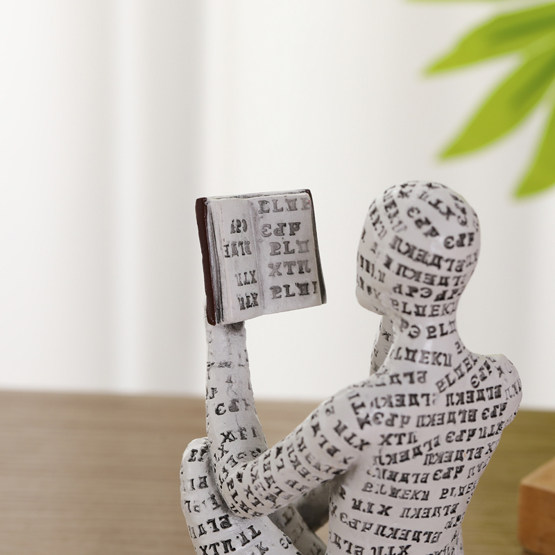 Home Resin Ornament Elegant Reading Resin Statue Indoor Office Sculptures Home Decor_voghion.com