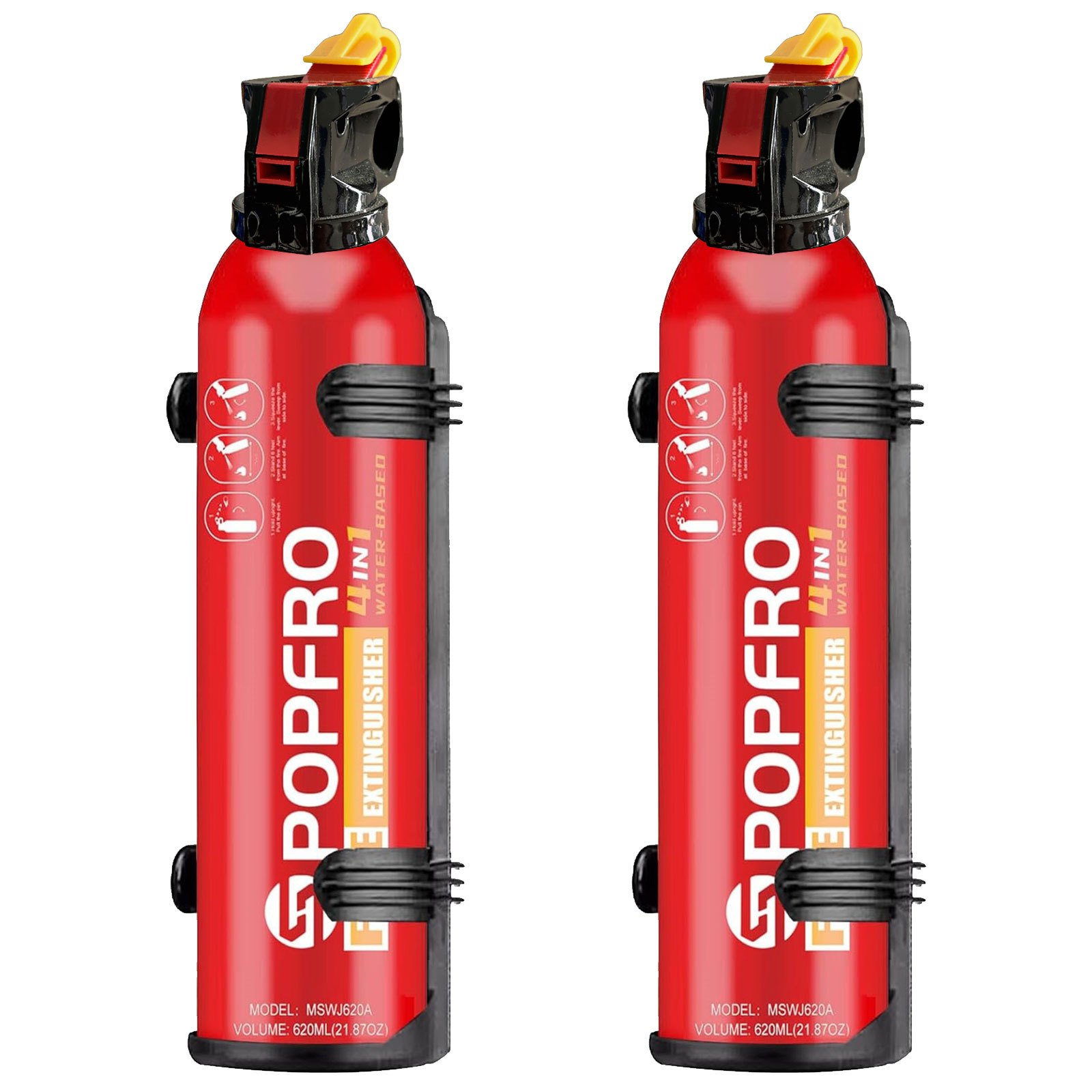 

1pc/2pcs/4pcs Portable Water-based Agent Fire Extinguisher For Home, Garage, Kitchen, Car 0.5a-21b-c-5k,for Electric, Textile And Grease Fires Easy Clean Wall Mount Include